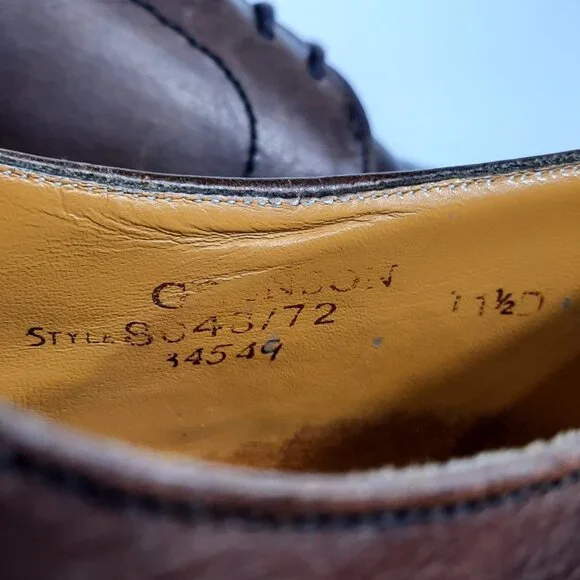 Paul Stuart x Grenson Mens Size 11.5 Shoes Brown Leather Casual Dress Sneakers